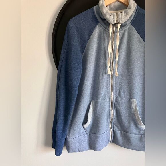 SONOMA Blue Color Block Cowl Neck Sweatshirt Size M - Picture 3 of 9